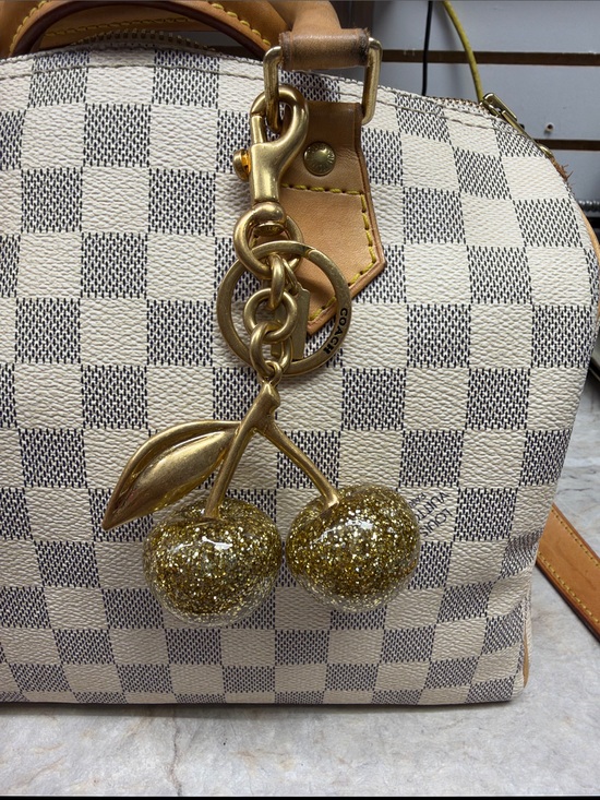 Coach Accessories - Authentic Coach Gold Glitter Resin Cherry Bag Charm / Keychain (Style 77840)